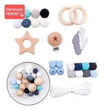 Load image into Gallery viewer, 1Set DIY Crafts Gift Crochet Beads Wooden Beads Birth Gift Handmade Making Necklace Bracelet Wood Pendant Baby Product Blank Toy