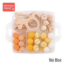 Load image into Gallery viewer, 1Set DIY Crafts Gift Crochet Beads Wooden Beads Birth Gift Handmade Making Necklace Bracelet Wood Pendant Baby Product Blank Toy