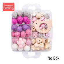 Load image into Gallery viewer, 1Set DIY Crafts Gift Crochet Beads Wooden Beads Birth Gift Handmade Making Necklace Bracelet Wood Pendant Baby Product Blank Toy