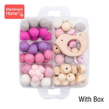Load image into Gallery viewer, 1Set DIY Crafts Gift Crochet Beads Wooden Beads Birth Gift Handmade Making Necklace Bracelet Wood Pendant Baby Product Blank Toy