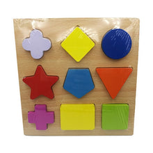 Load image into Gallery viewer, Baby Toys 20cm Montessori Wooden Colorful Geometry Shape Cognition Puzzle Board Toys For Kids Early Learning Education 3D Puzzle
