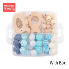 Load image into Gallery viewer, 1Set DIY Crafts Gift Crochet Beads Wooden Beads Birth Gift Handmade Making Necklace Bracelet Wood Pendant Baby Product Blank Toy
