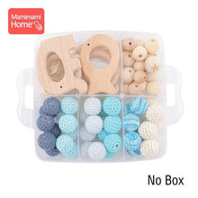 Load image into Gallery viewer, 1Set DIY Crafts Gift Crochet Beads Wooden Beads Birth Gift Handmade Making Necklace Bracelet Wood Pendant Baby Product Blank Toy
