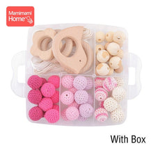 Load image into Gallery viewer, 1Set DIY Crafts Gift Crochet Beads Wooden Beads Birth Gift Handmade Making Necklace Bracelet Wood Pendant Baby Product Blank Toy
