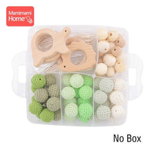 Load image into Gallery viewer, 1Set DIY Crafts Gift Crochet Beads Wooden Beads Birth Gift Handmade Making Necklace Bracelet Wood Pendant Baby Product Blank Toy
