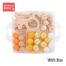 Load image into Gallery viewer, 1Set DIY Crafts Gift Crochet Beads Wooden Beads Birth Gift Handmade Making Necklace Bracelet Wood Pendant Baby Product Blank Toy
