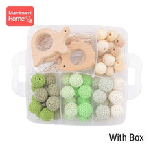 Load image into Gallery viewer, 1Set DIY Crafts Gift Crochet Beads Wooden Beads Birth Gift Handmade Making Necklace Bracelet Wood Pendant Baby Product Blank Toy
