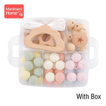 Load image into Gallery viewer, 1Set DIY Crafts Gift Crochet Beads Wooden Beads Birth Gift Handmade Making Necklace Bracelet Wood Pendant Baby Product Blank Toy

